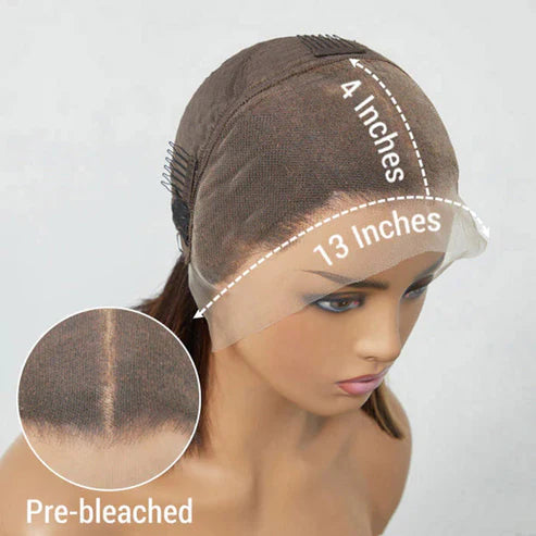 Straight Bob Highlights 13x4 Wig