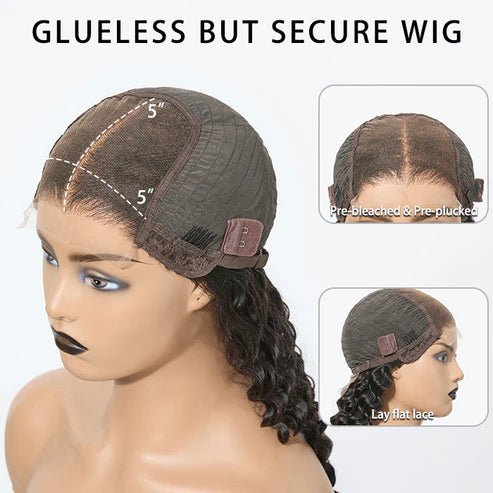 Deep Wavy 5x5 Glueless Wig